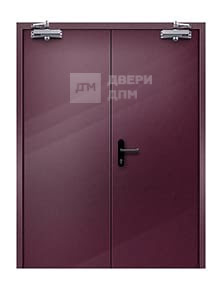 Двупольная противопожарная дверь ДПМ-02 EI-60 глухая со скрытыми петлями